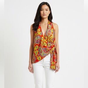Ralph Lauren Multicolor Paisley Top - Size 16